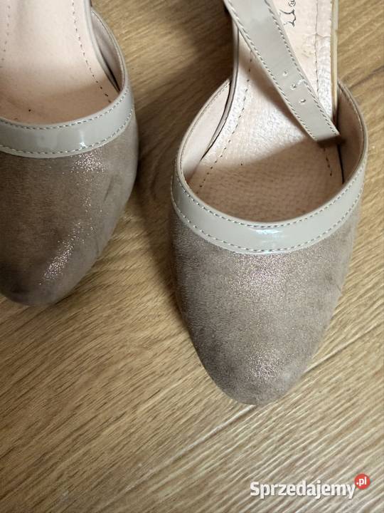 Buty półbuty ze skóry czółenka Zielona Góra