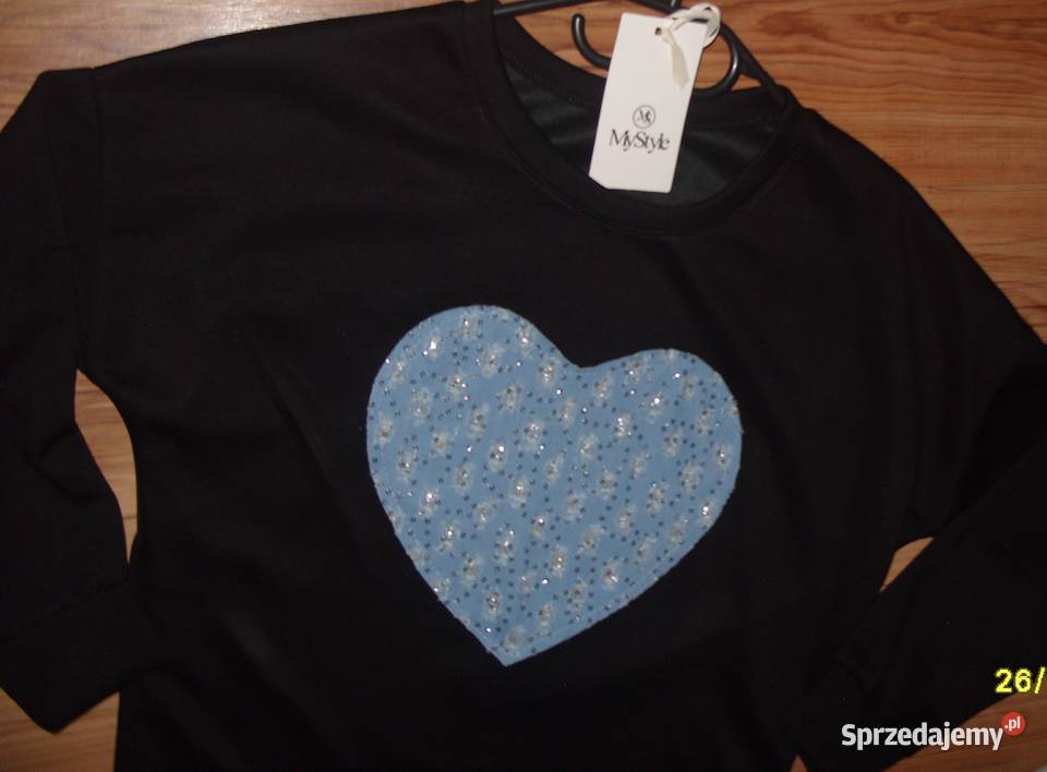 MY wiosenna bluza STYLE z Sercem jeanscekiny r
