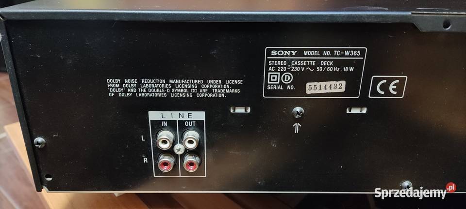 SONY model TCW36Uszkodzony Audio Gliwice