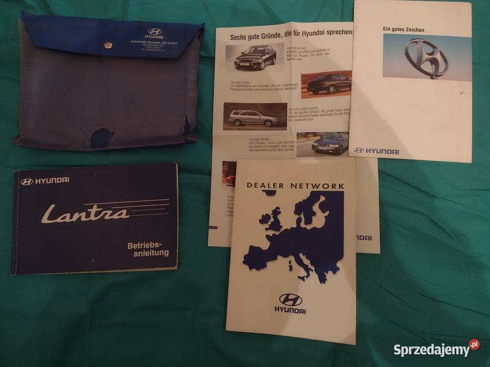 HYUNDAI LANTRA 1996 Instrukcja Obsługi książka Rok wydania 1996 Łódź