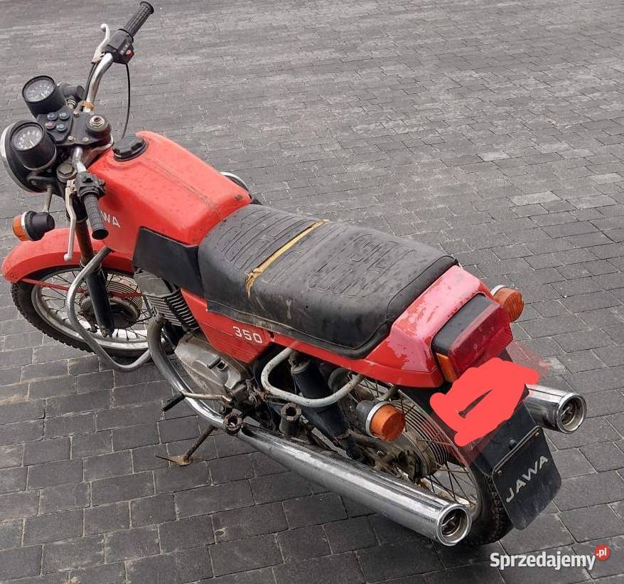 Jawa 350 typ 638 czerwony Szamotuły