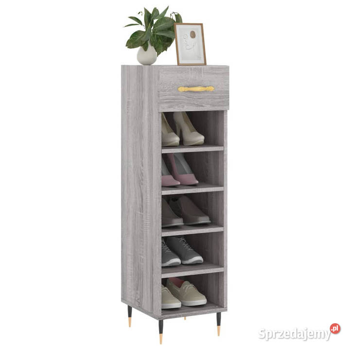 Szafka na buty szary dąb sonoma 30x35x105