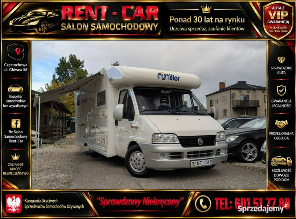 Fiat Ducato Kamper Mobilvetta Miller 28 JTD Częstochowa