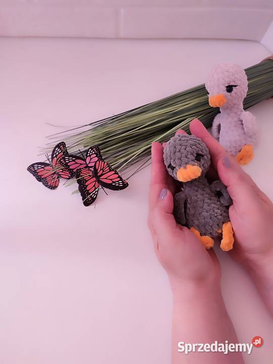 Gęś brelok na szydełku gęś zabawka maskotka Kraków sprzedam