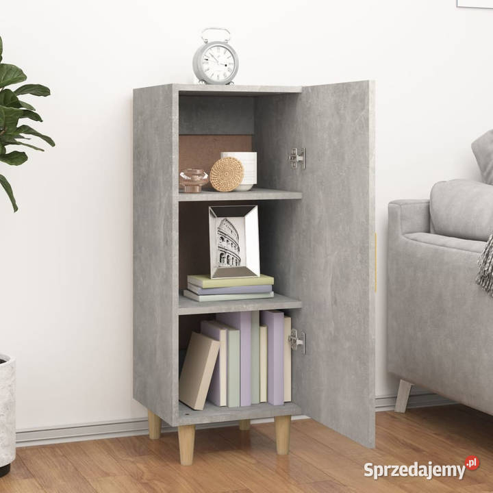 Szafka szarość betonu 345x34x90 materiał