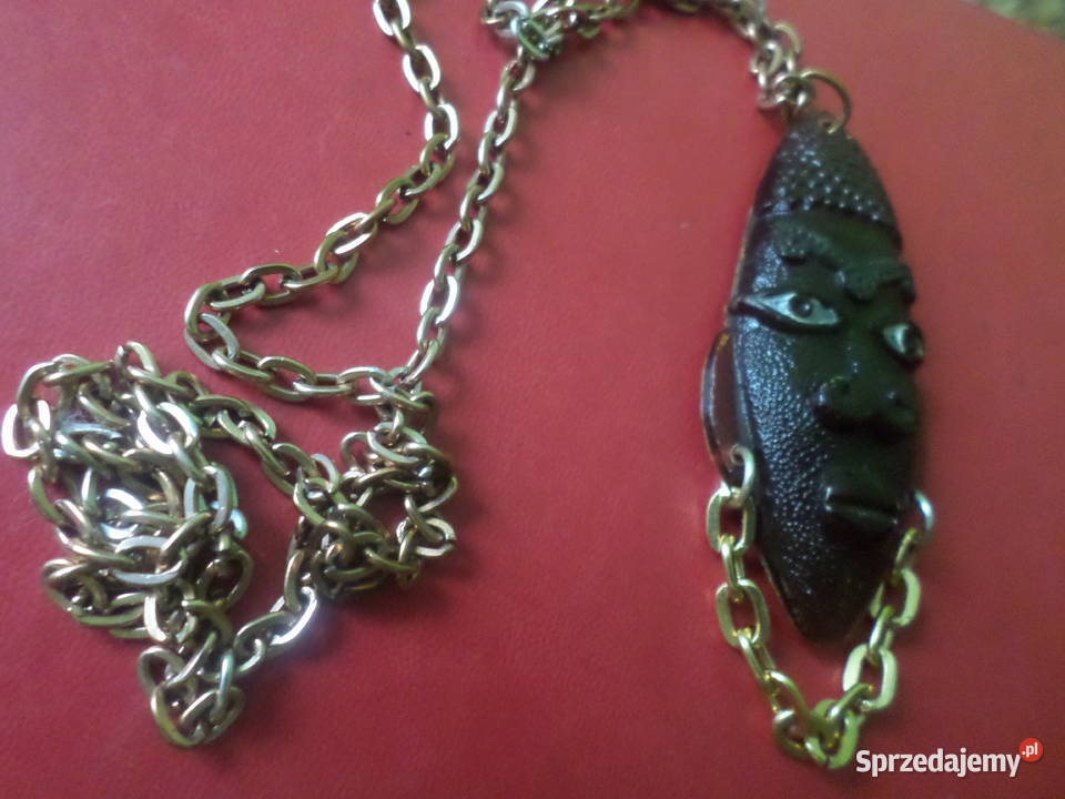 AFRYKAŃKA MASKA ORYGINALNY NASZYJNIK Naszyjniki Ciechanów