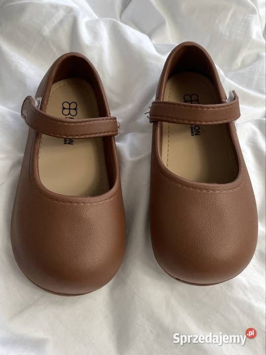 Baleriny dziewczęce r26 17 nowe brązowe dziewczynka pomorskie Słupsk