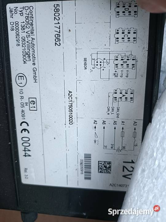 Tachograf 12V oryginalny Iveco 5802177662 Racibórz sprzedam