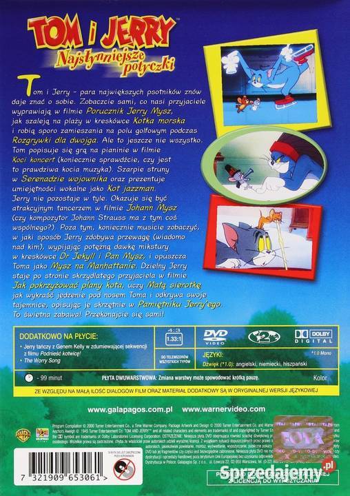 TOM i JERRY NAJSŁYNNIEJSZE POTYCZKI KOMPLETNY Kultura i Rozrywka Kalisz