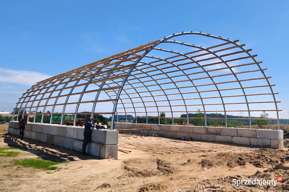 Hala łukowa 12 x 25m wzmocniona teownikiem Lisków sprzedam