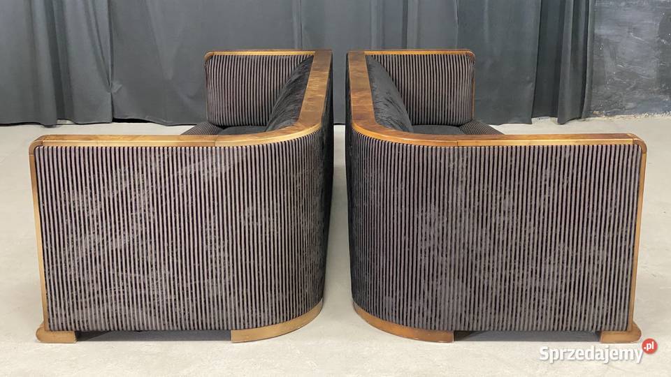 Designerskie sofy art deco 2 orzech czeczot Meble Budno
