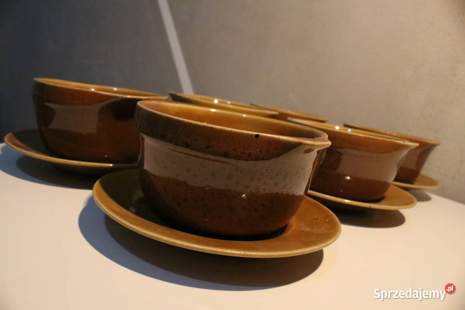 Bulionówki ze spodkami komplet 6 Mirostowice Wrocław