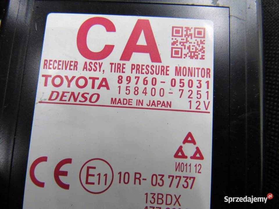 MODUŁ CIŚNIENIA OPON AVENSIS T29 8976005031