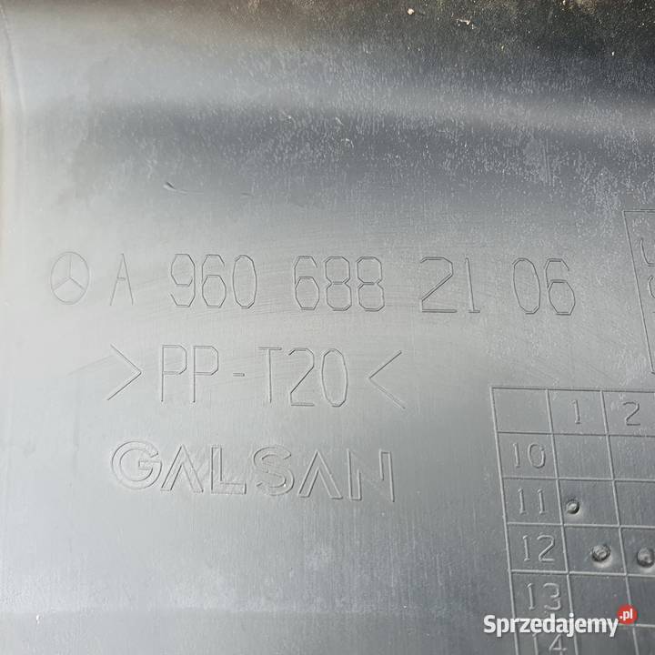 ACTROS MP4 OSŁONA PLASTIK MASKOWNICA A9606882106 Karoseria Bieleń