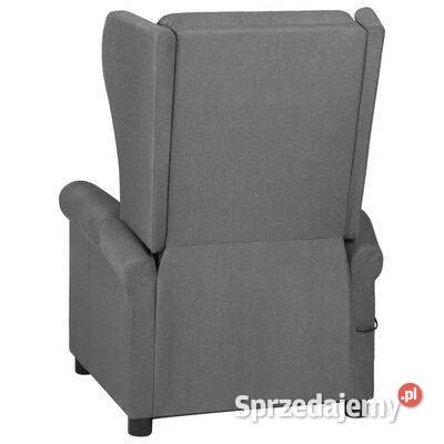 vidaXL Fotel masujący jasnoszary obity mazowieckie Warszawa
