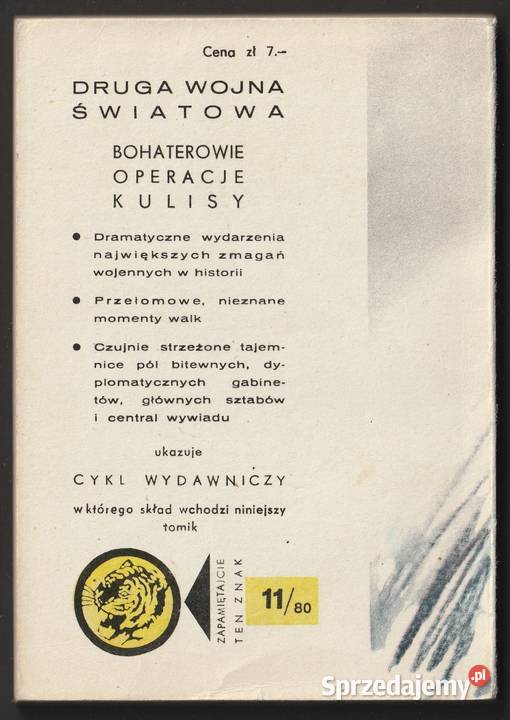 ŻÓŁTY TYGRYS SALWY MIEREJĄ 1980 Rok wydania 1980 sprzedam