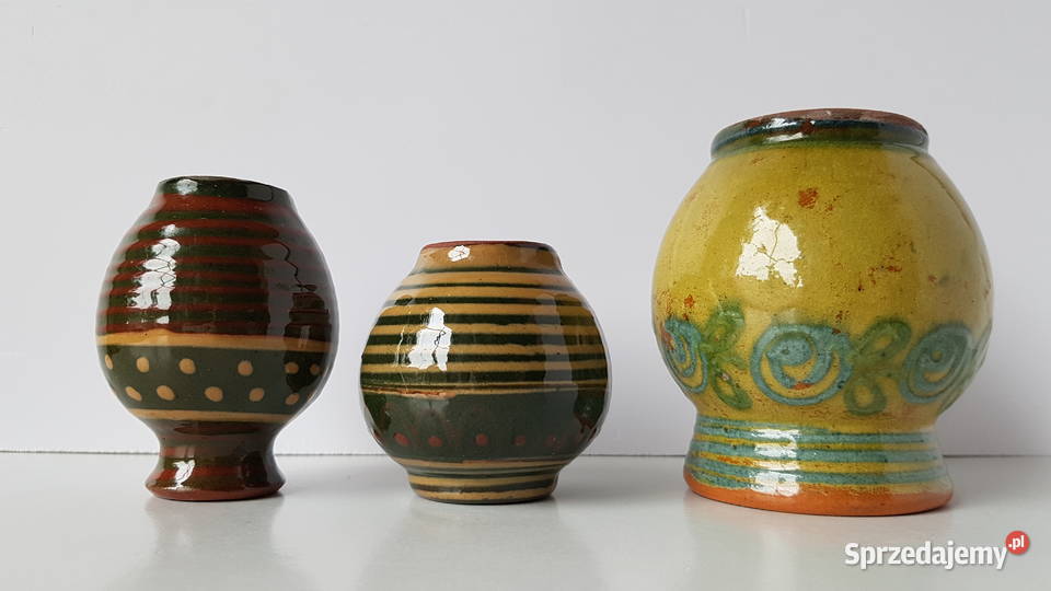 3 x wazonik ceramiczny wazoniki Łysa Góra Dąbrowa Górnicza sprzedam