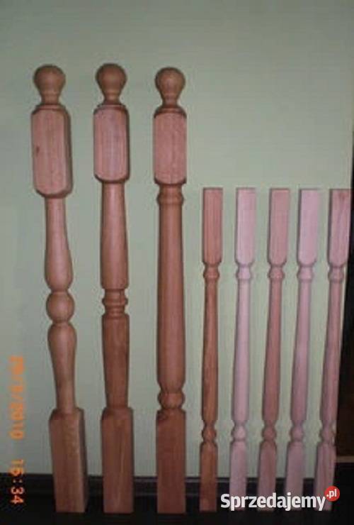 Tralki drewniane toczone DREWNO CHROM METAL Lubań