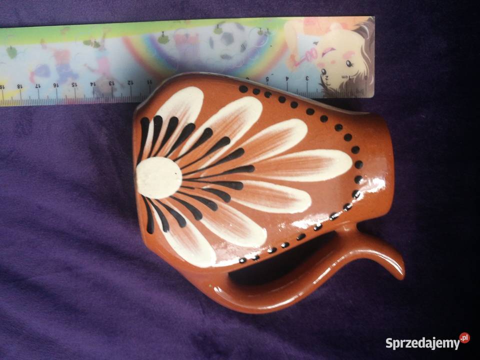 Pijałka fajans stara ceramika