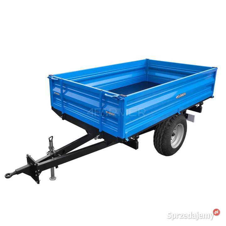 Przyczepa rolnicza jednoosiowa 2T z kiprem sprzedam