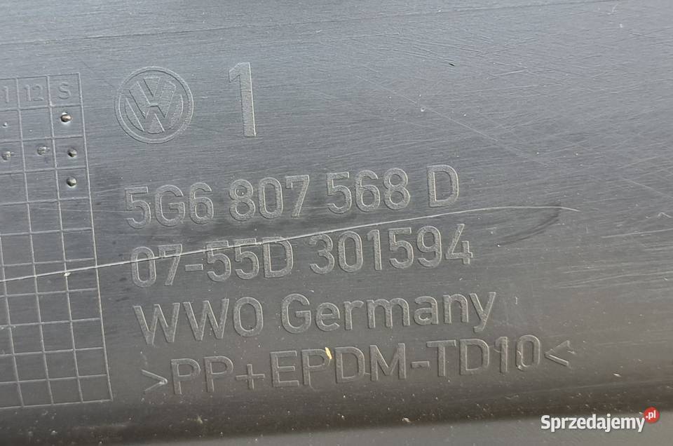 Dokładka Zderzaka Tył VW Golf VII 7 Hatchback