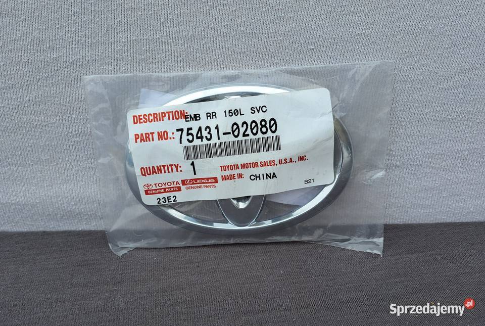 7543102080 emblemat logo znaczek Toyota Corolla dolnośląskie sprzedam