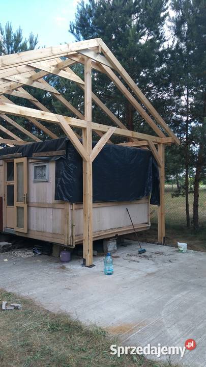 Wiata drewniana zadaszenie kempingu 11x6 mazowieckie Kozienice