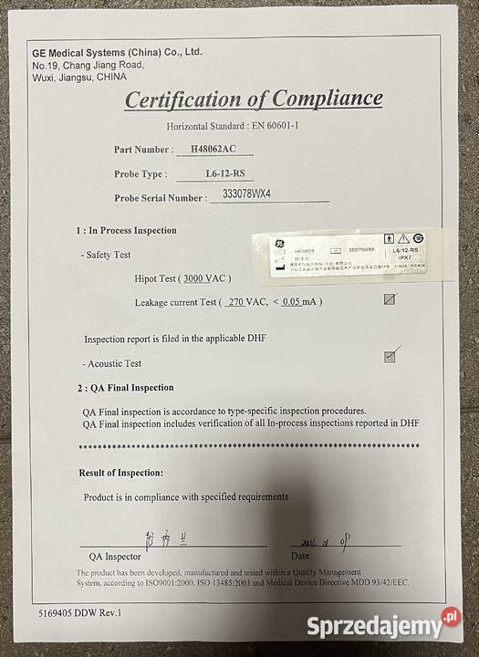 Aparat usg GE Logiq F6 Wrocław