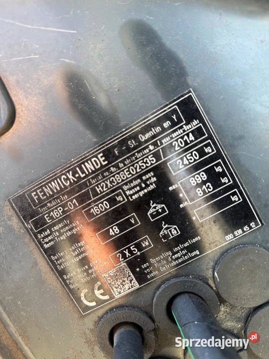 wózek widłowy elektryczny LINDE E16P01 Triplex Działoszyn sprzedam
