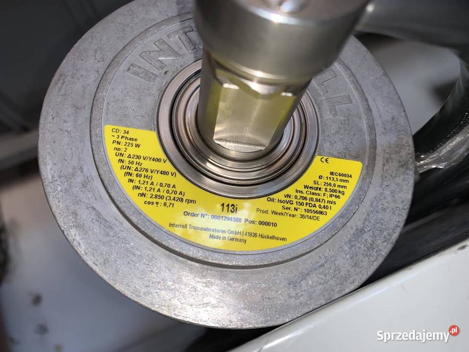 Interroll 113i Drum Motor 225W CD34 1135 mm x Pozostałe mazowieckie Warszawa