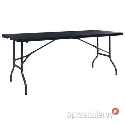 Składany stolik czarny 180x75x72 HDPE imitacja mazowieckie Warszawa