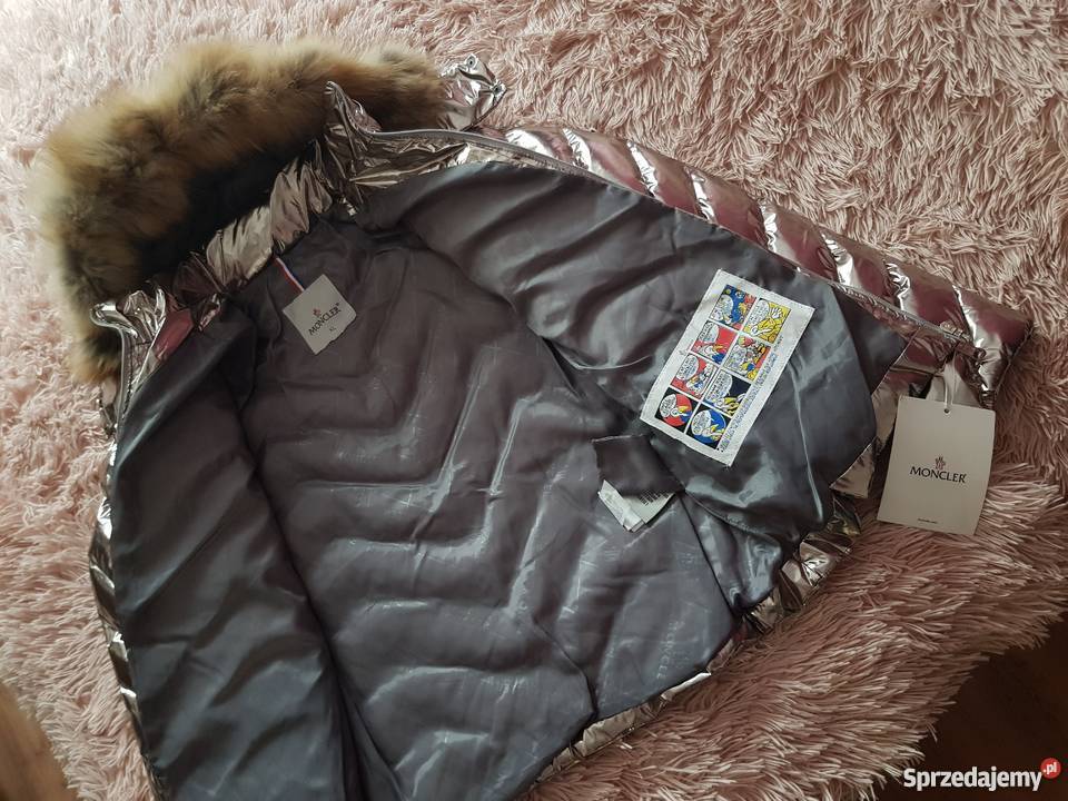 Kurtka Moncler srebrna błyszcząca M L XL Zimowa  Szczecin
