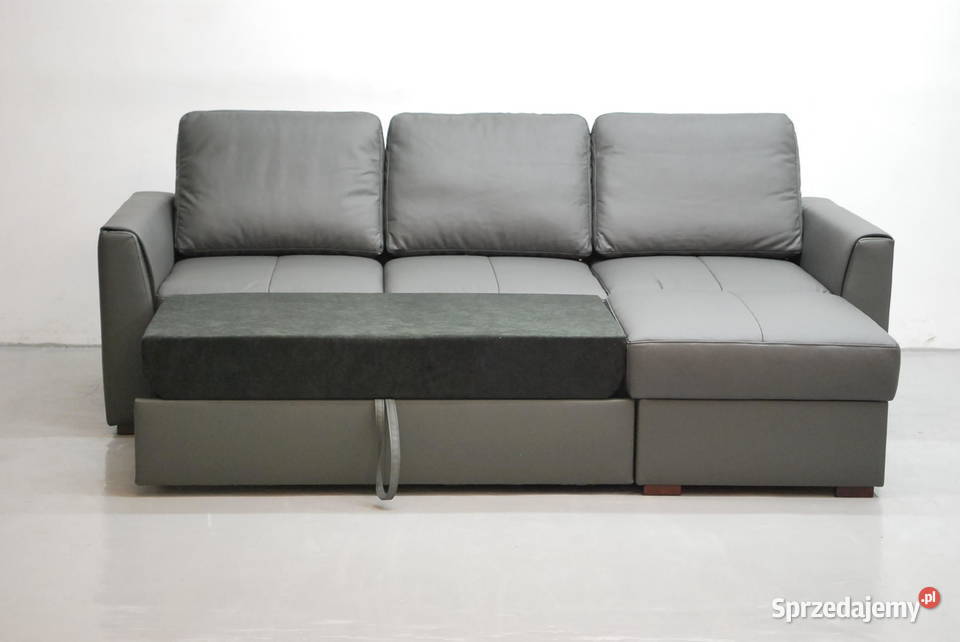 OOF SZARY NAROŻNIK Z FSPANIASKÓRA NATURALNA 6492 wielkopolskie