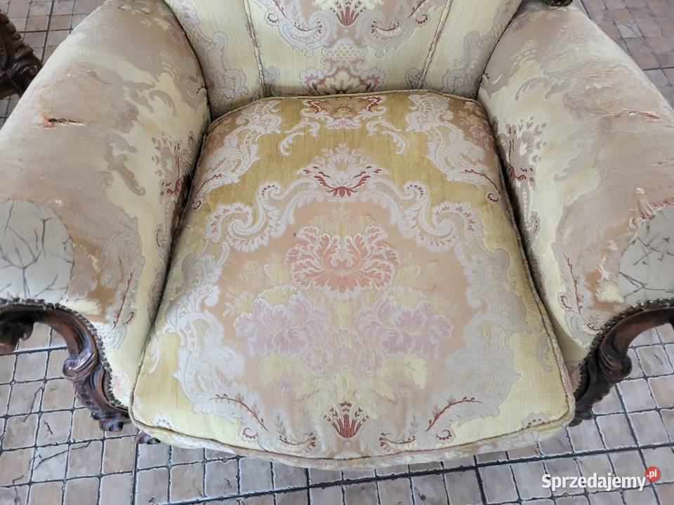 Wypoczynek sofa z dwoma fotelami piękny antyczny Rybnik