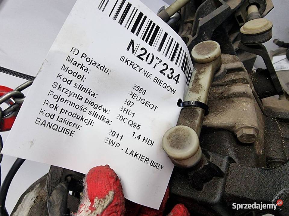 SKRZYNIA BIEGÓW PEUGEOT 207 20CQ95 Lipno sprzedam