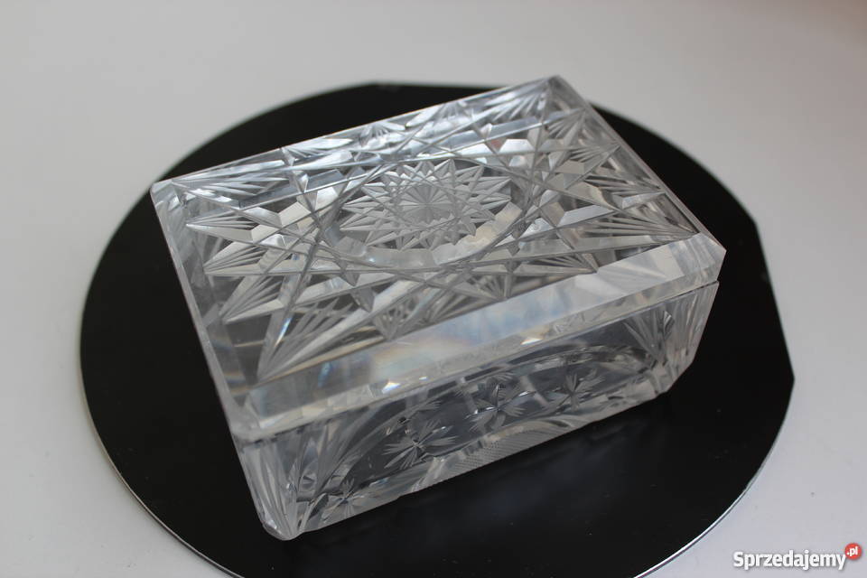 Kasetka szkatułka papierośnica kryształ Gdańsk