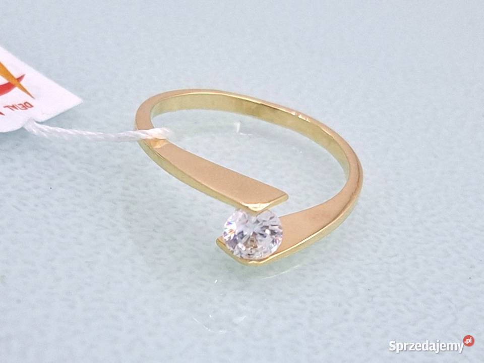 20Pierścionek r20 Złoty pr585 classic z jednym Poznań