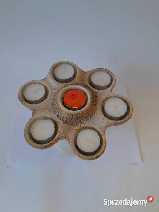 Ceramiczny świecznik Silberdistel Keramik Ząbkowice Śląskie sprzedam