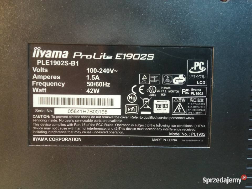 Monitor iiyama ProLite E1902S 19 43 Retro z Kielce