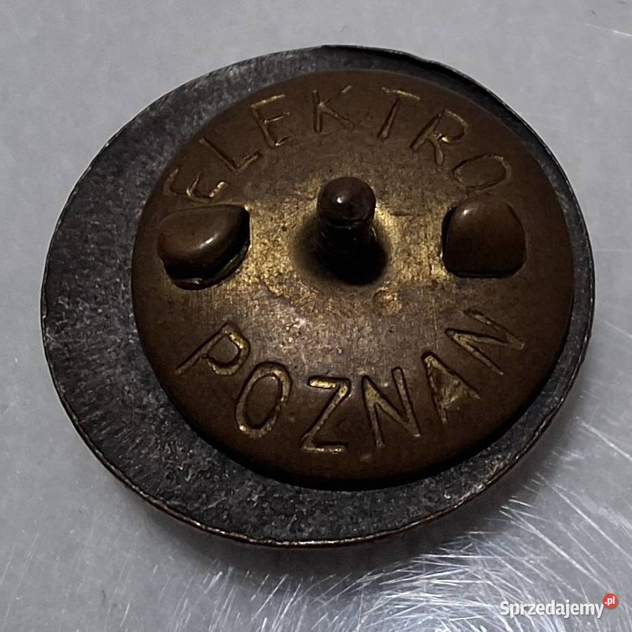 Odznaka Wojskowa sygnatura Elektro Poznań 19mm Antyki, Sztuka, Kolekcje Czeladź