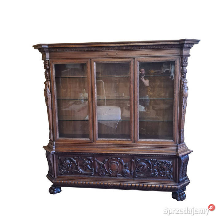 WSPANIAŁA WITRYNA BIBLIOTEKA NEORENESANSOWA Meble zachodniopomorskie Szczecin