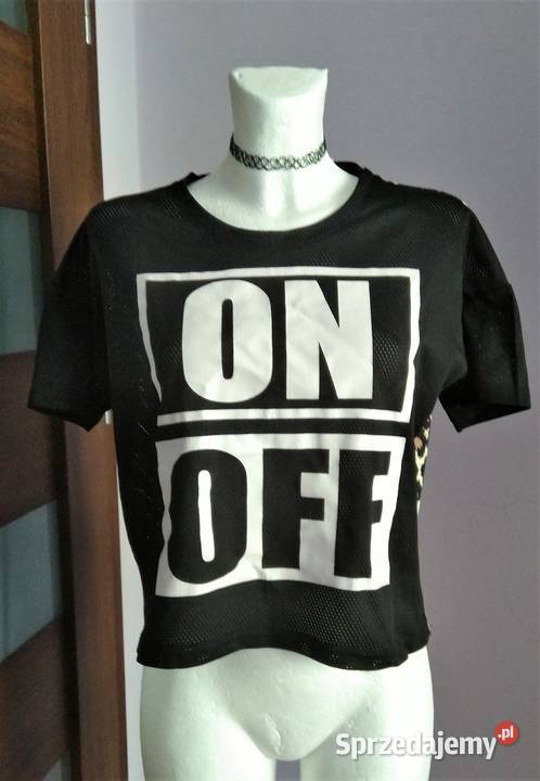 Czarna bluzka sportowa top siatka ON OFF sprzedam