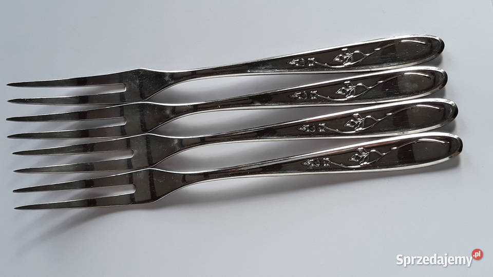 Posrebrzany widelec serwingowy do wędlin mięs śląskie Dąbrowa Górnicza