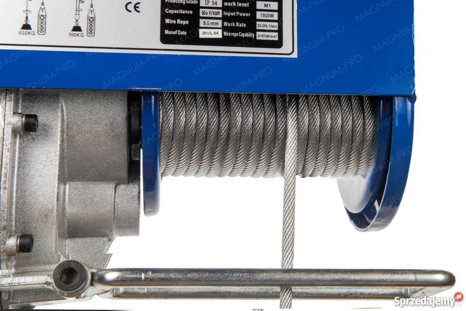 DZWIG warsztatowy linowy wciągarka udźwig 800 śląskie Poczesna