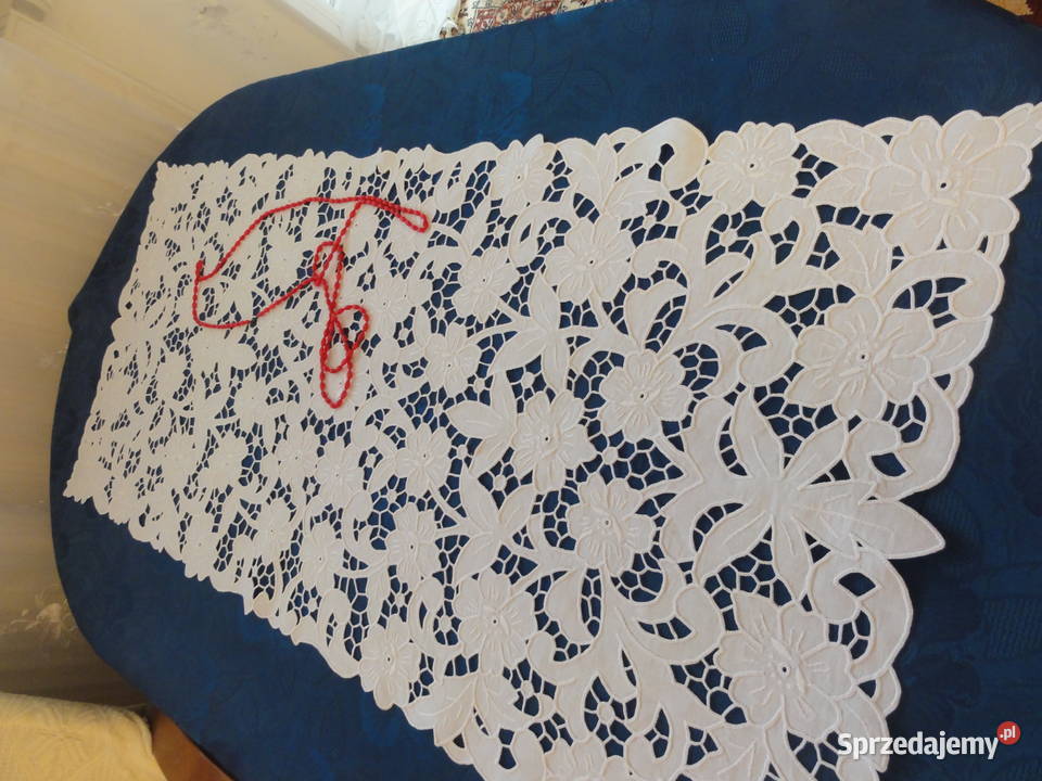 Bieżnik haft Richelieu rękodzieło 106x50 Lublin