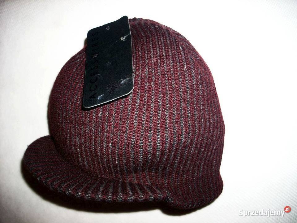 Czaka z daszkiem dzianinowa Ciepła Nowa Nowy Sącz