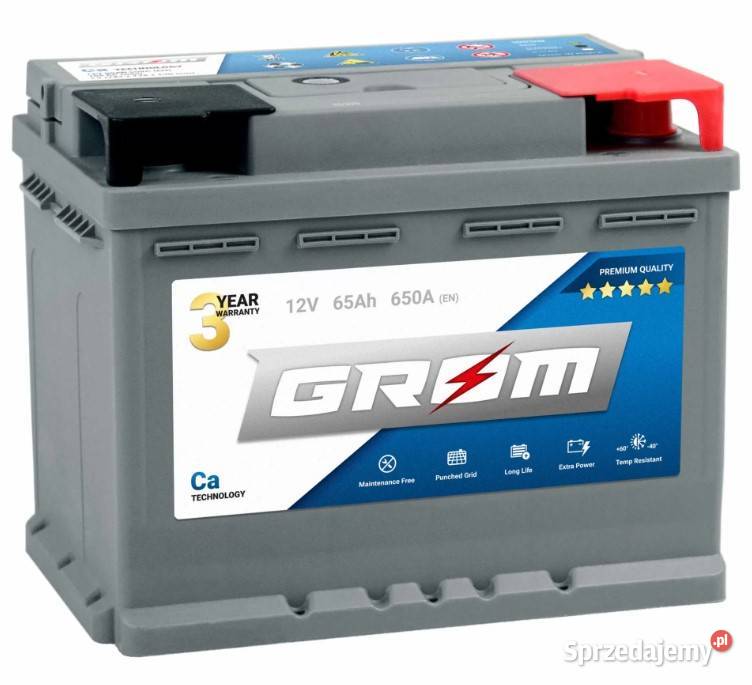 Akumulator GROM Premium 65Ah 650A EN DTR osobowe Akumulatory Wałbrzych