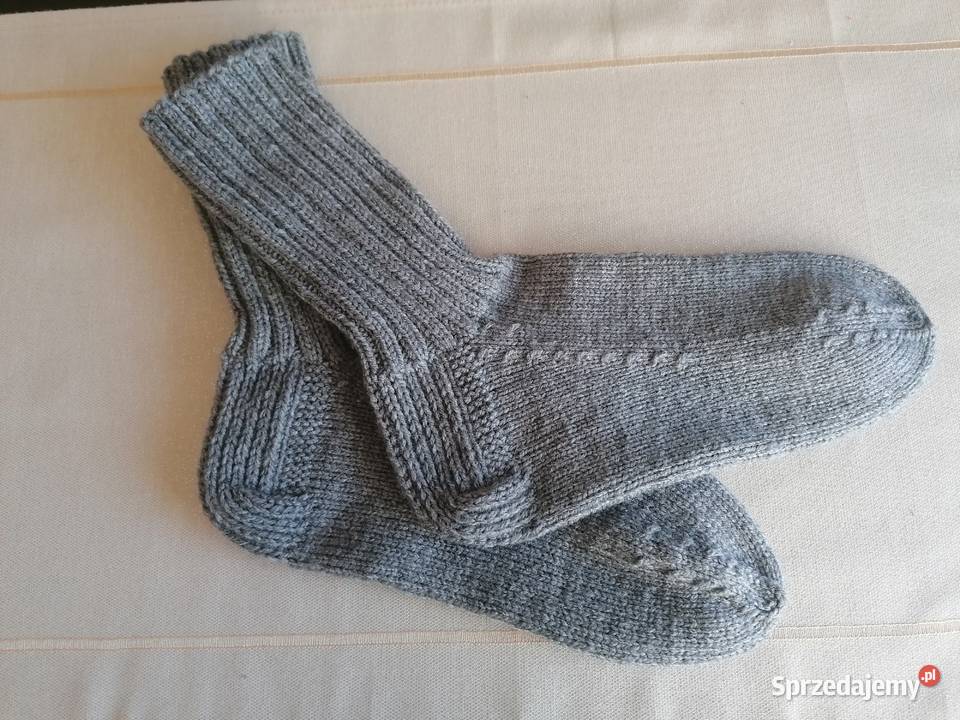Skarpetki ręcznie robione 38 39 Rękodzieło Strzebiń