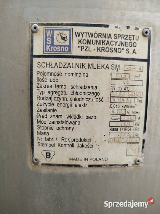 Schładzalnik do mleka