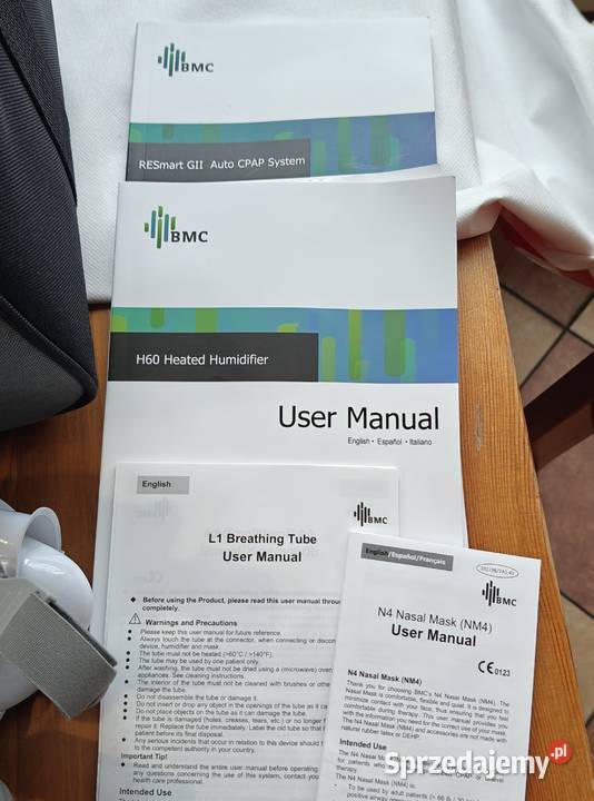 Aparat Maszyna CPAP z nawilżaczem BMC GIIE20A sprzedam